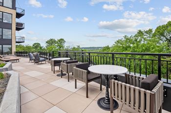 The outdoor Zen Terrace at Lilia Apartments in Lilydale, MN 55118