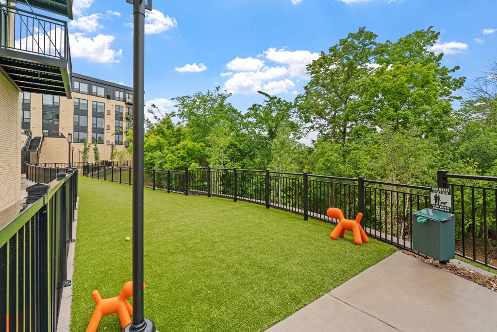 The outdoor dog run at Lilia in Lilydale, MN 55118