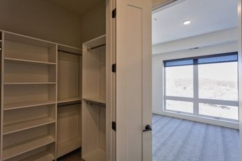 Closet with shelves at Central Park West