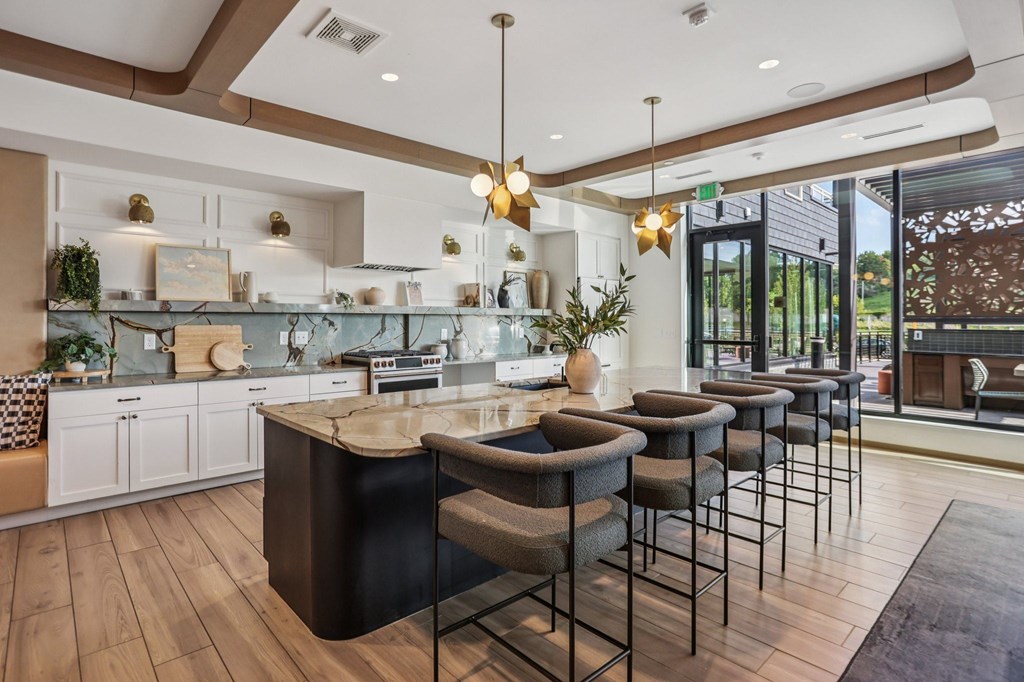 The reservable Clubroom with private dining at The Mera in St. Louis Park, 55426