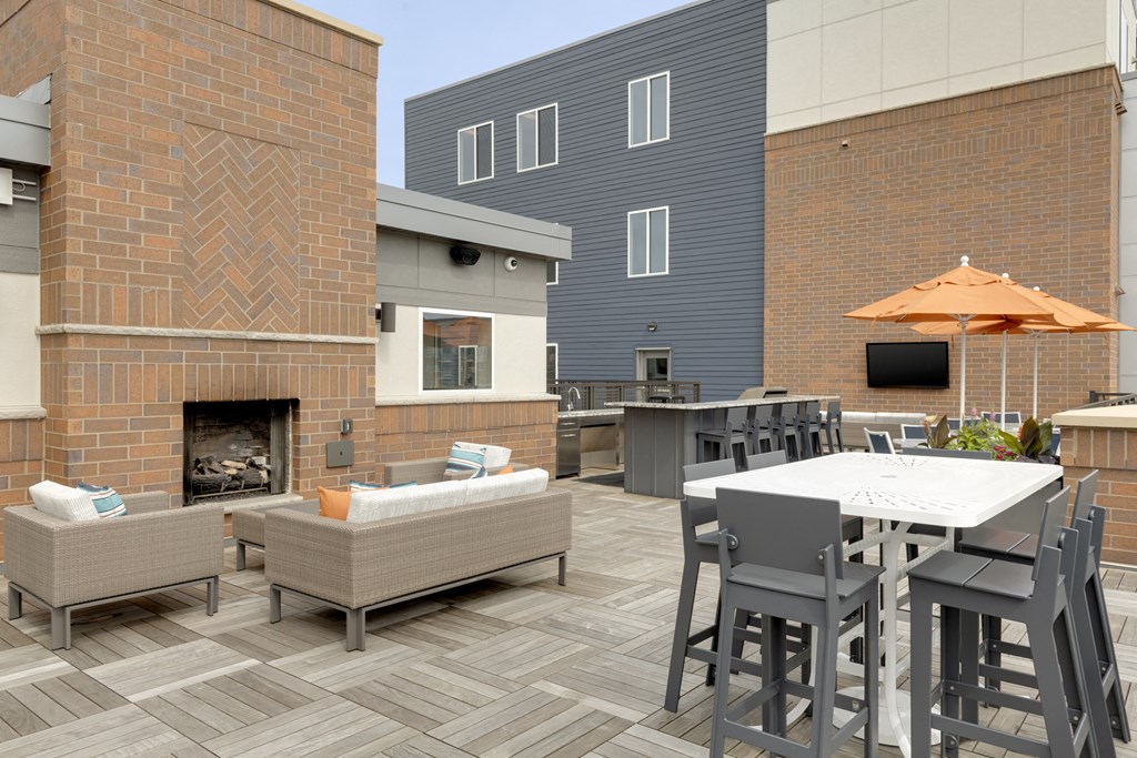 Rooftop Patio View at Galante at Parkside, Apple Valley, MN, 55124