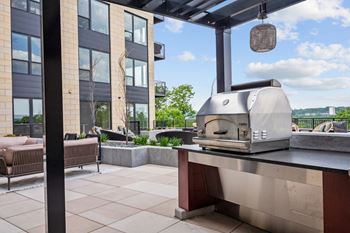 The outdoor Zen Terrace at Lilia Apartments in Lilydale, MN 55118