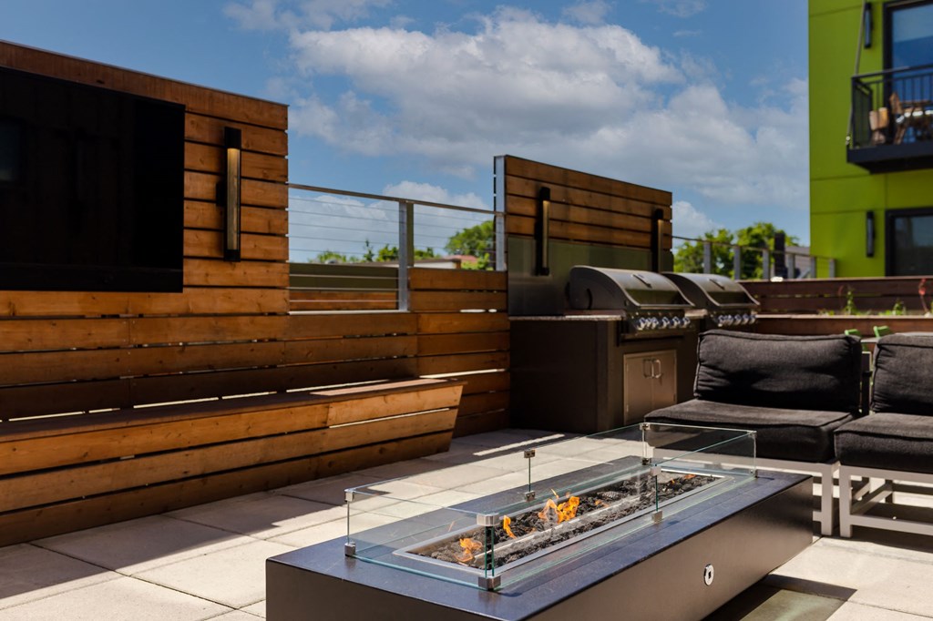 Balcony grill area at The Whit, Minnesota, 55404