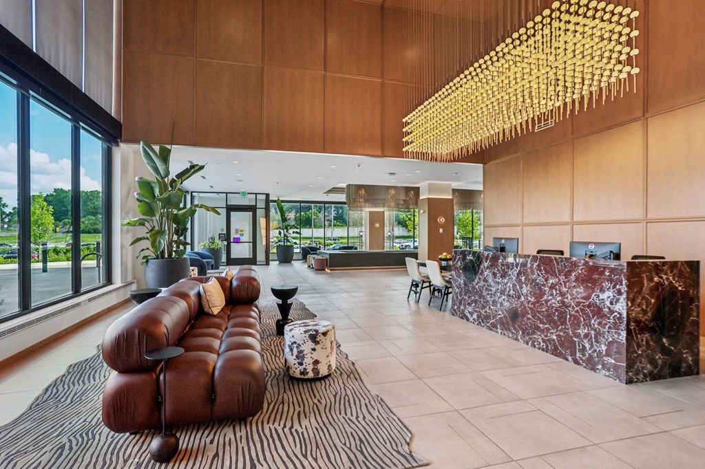 Lobby and front desk at The Mera in St. Louis Park, 55426
