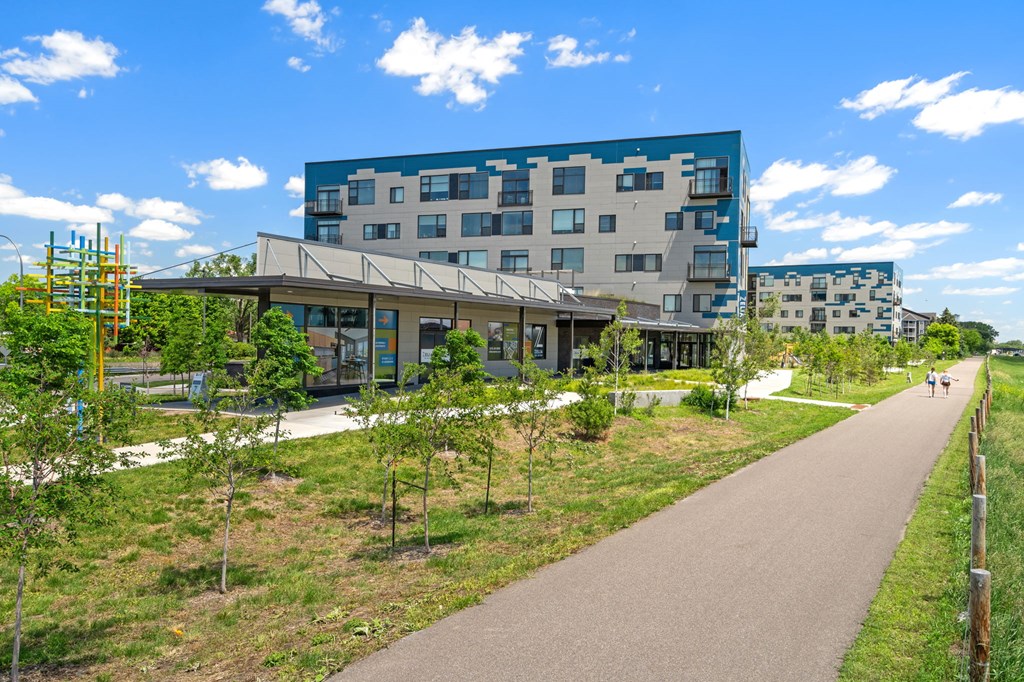 Bike trail at Zelia on Seven, St Louis Park, 55416