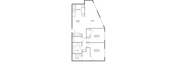 2 bed 2 bath floor plan K at Axon Green, Minneapolis, MN, 55416