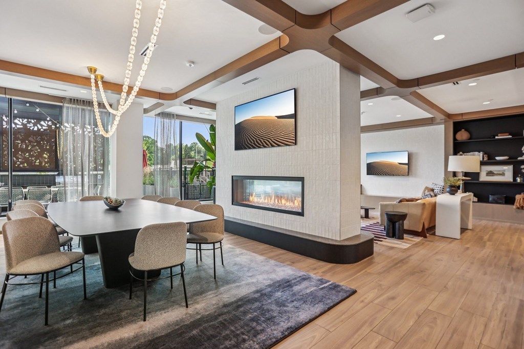 The reservable Clubroom with private dining at The Mera in St. Louis Park, 55426