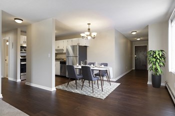 View of Kitchen and Dining Room - Axon Green Apartments in West Maka Ska - Photo Gallery 2