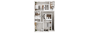 Level 2 of the townhome at Townhomes at Preserve, Rogers, MN, 55374