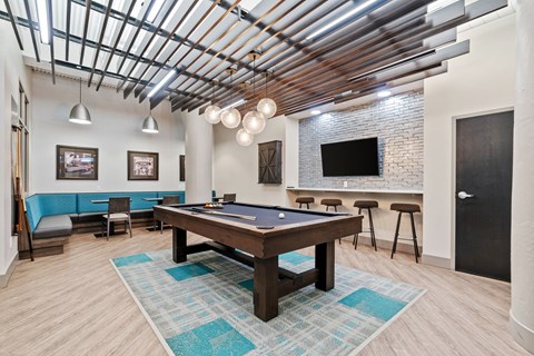 Game Room With Pool Table at The Cosmopolitan, St Paul, MN, Minnesota