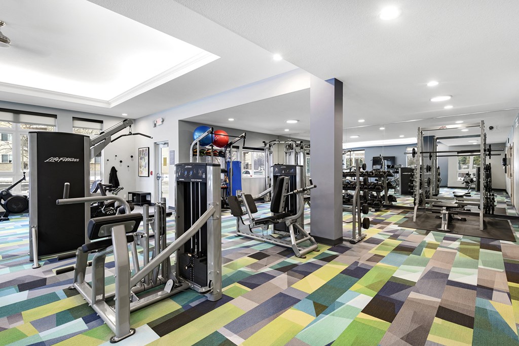 Fitness Center With Modern Equipment at Shadow Hills, Plymouth, MN