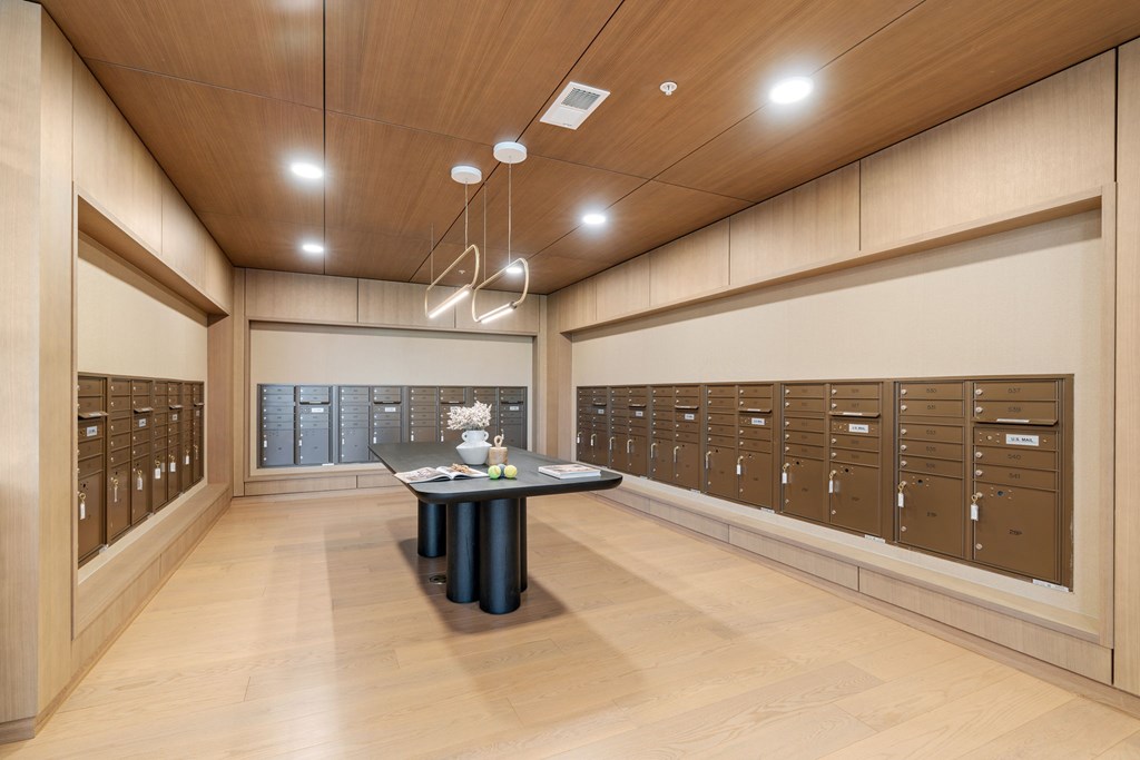 The mailroom at Lilia in Lilydale, MN 55118