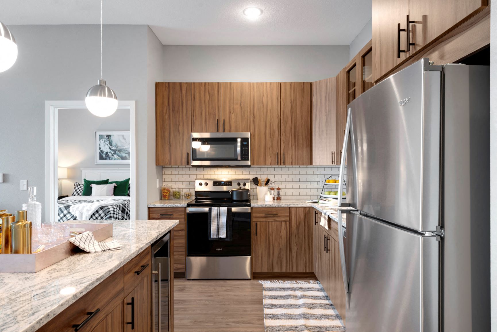 Stainless Steel Appliances in Kitchen - Nuvelo at Parkside Apartments