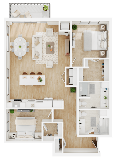 B3 Floor Plan at Lilia, Lilydale, Minnesota