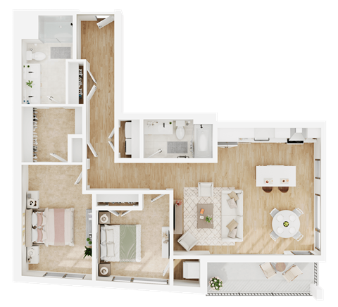 B5 Floor Plan at Lilia, Lilydale, 55118