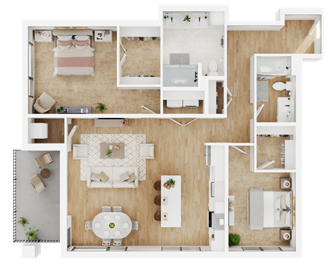B7 Floor Plan at Lilia, Minnesota, 55118