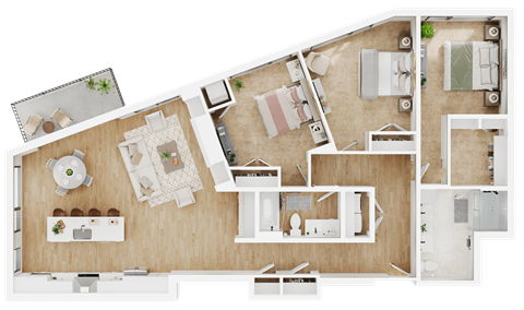 C1 Floor Plan at Lilia, Lilydale, MN