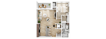 B1_D3 Floor Plan at The Mera, St Louis Park