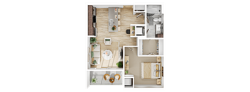 B2_D3 Floor Plan at The Mera, Minnesota