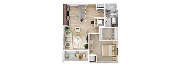 1 bed 1 bath G Floorplan at The Mera, Minnesota