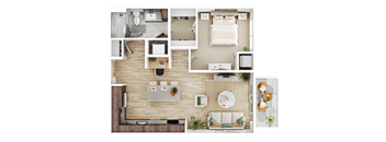 B4_D3 Floor Plan at The Mera, St Louis Park, 55426