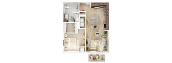 B7-TypeA_D3 Floor Plan at The Mera, Minnesota