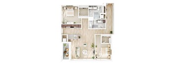 C-6 Floor Plan at The Mera, St Louis Park, MN