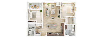 C2 Floor Plan at The Mera, St Louis Park, 55426
