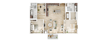 CC-3_D3 Floor Plan at The Mera, Minnesota