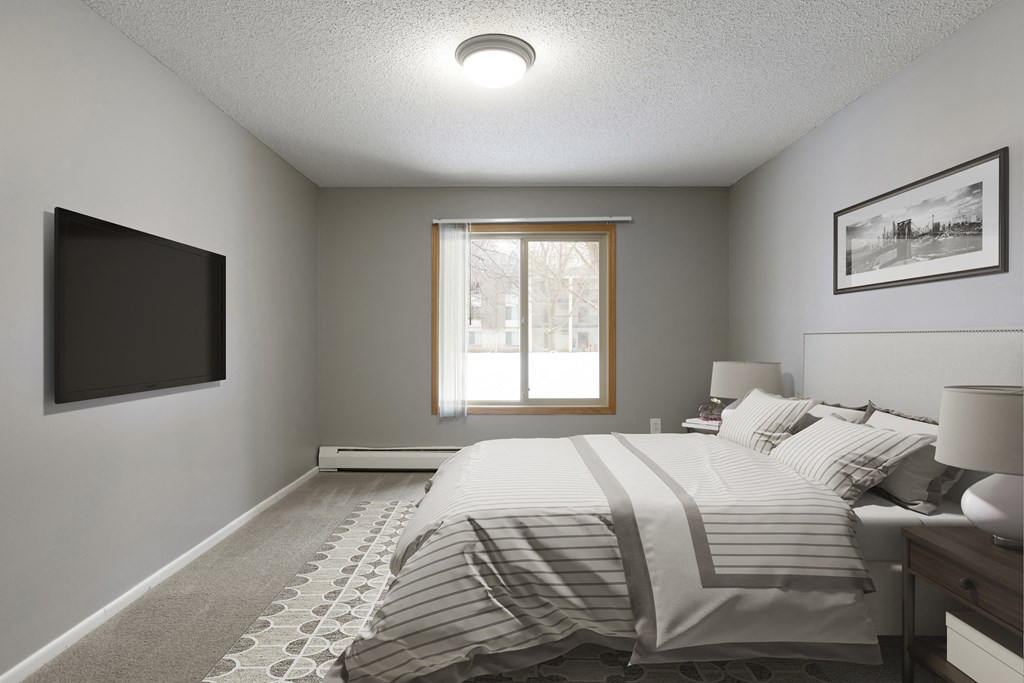 master bedroom at Pebblebrook Flats, Bloomington, 55437