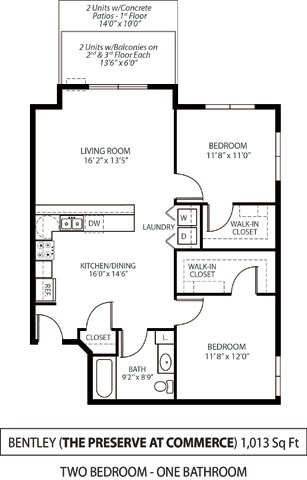The Preserve at Commerce Apartments in Rogers, MN 2 Bedroom 1 Bath