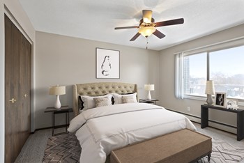Beach South at the Lake Apartments in Robbinsdale, MN Bedroom - Photo Gallery 5