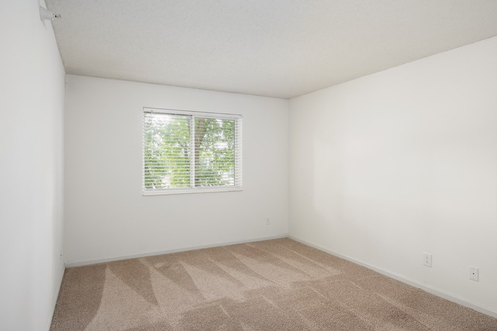 an empty room with carpet and a window at Cityscape, St Louis Park, Minnesota