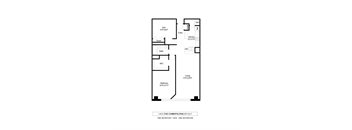 1 Bed 1 Bath Floor Plan with Den at The Cosmopolitan, St Paul