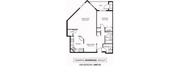 The Riverwood Apartments in Lilydale, MN 1 Bedroom 1 Bath Plus Den