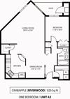The Riverwood Crabapple Floor Plan The Riverwood Apartments in Lilydale, MN 1 Bedroom 1 Bath Plus Den
