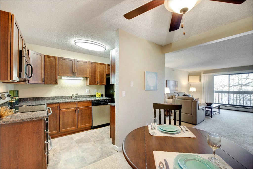 Dining And Kitchen at Cedars Lakeside, Little Canada, Minnesota