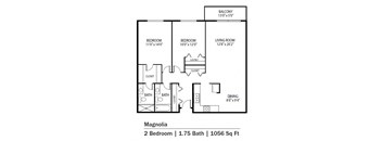 Magnolia Floor Plan at Cedars Lakeside, Minnesota, 55117