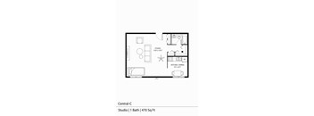 a floor plan of central c apartments