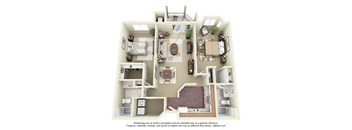 2  Bed   2  Bath   1,155 Sq. Ft. | 2D Floor Plan at Cityscape, St Louis Park, MN, 55416