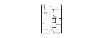 B1 Floor Plan at The Ellory Apartments, Minnesota