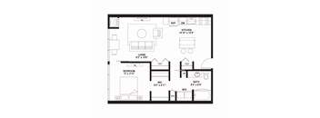 B11 Floor Plan at The Ellory Apartments, Minneapolis, MN