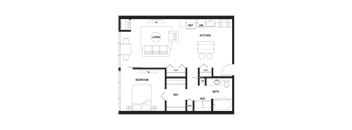 B11 Floor Plan at The Ellory Apartments, Minneapolis, MN