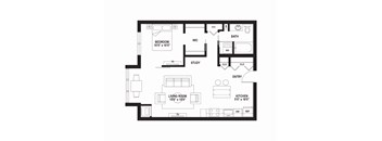 B12 Floor Plan at The Ellory Apartments, Minnesota