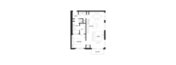 B13 Floor Plan at The Ellory Apartments, Minneapolis, Minnesota