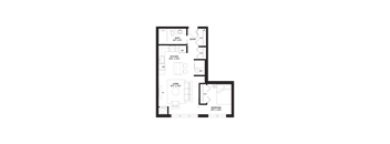 B2 Floor Plan at The Ellory Apartments, Minnesota, 55401