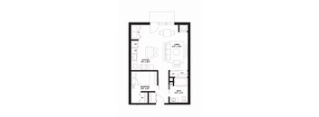 B4 Floor Plan at The Ellory Apartments, Minneapolis, MN