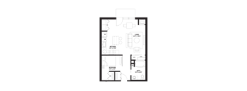 B4 Floor Plan at The Ellory Apartments, Minneapolis, MN