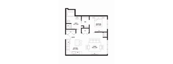 B6 Floor Plan at The Ellory Apartments, Minneapolis, Minnesota