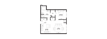 B6 Floor Plan at The Ellory Apartments, Minneapolis, Minnesota